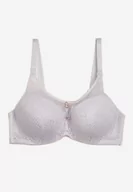 Biustonosze - Biały Biustonosz Koronkowy Full Cup z Ozdobą Między Miseczkami Thaliane - miniaturka - grafika 1