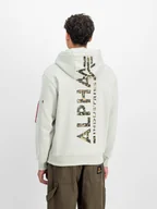 Bluzy męskie - Alpha Industries Bluza z kapturem Mirror Camo (178318MC) szara L - miniaturka - grafika 1