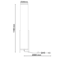 Lampy stojące - Näve Lampa stojąca Matilda klosz z tkaniny płótno - miniaturka - grafika 1