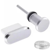 Pozostałe akcesoria do telefonów - DA23A Zaślepka przeciw kurzowi usb-c 2szt silver - miniaturka - grafika 1