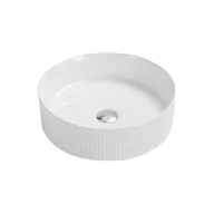 Umywalki - Mexen Grovo umywalka nablatowa ryflowana 39 x 39 cm, biała - 22303900 - miniaturka - grafika 1