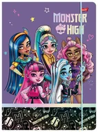Szkolne artykuły papiernicze - Teczka z gumk A4 MONSTER HIGH p10 cena za 1szt - miniaturka - grafika 1