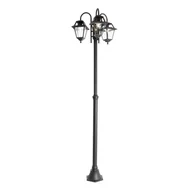 Lampy ogrodowe - QAZQA Klassieke buiten lantaarn zwart 235 cm 3-lichts IP44 - Berta - miniaturka - grafika 1