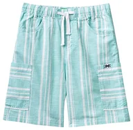 Spodenki damskie - United Colors of Benetton Bermudy 4jkcc901u szorty, turkusowe i białe paski 921, 140 cm dla dzieci i młodzieży, Turkusowe i białe paski 921, 140 - miniaturka - grafika 1