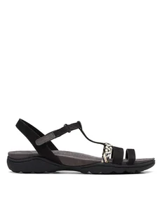 Clarks Skórzane sandały "Amanda Tealite" w kolorze czarnym - Sandały damskie - miniaturka - grafika 1