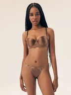 Majtki damskie - Majtki stringi Brillant Esotiq złoty brąz M - miniaturka - grafika 1
