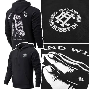 Bluza Bawełniana Męska Z Kapturem Extreme Hobby Pray Czarna R. S - Bluzy męskie - miniaturka - grafika 1