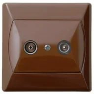Gniazdka elektryczne - Gniazdo RTV końcowe brązowy Ospel Akcent GPA-AK/24 - miniaturka - grafika 1