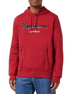 Pepe Jeans Męska bluza z kapturem Lamont, 286burnt red, L - Bluzy męskie - miniaturka - grafika 1