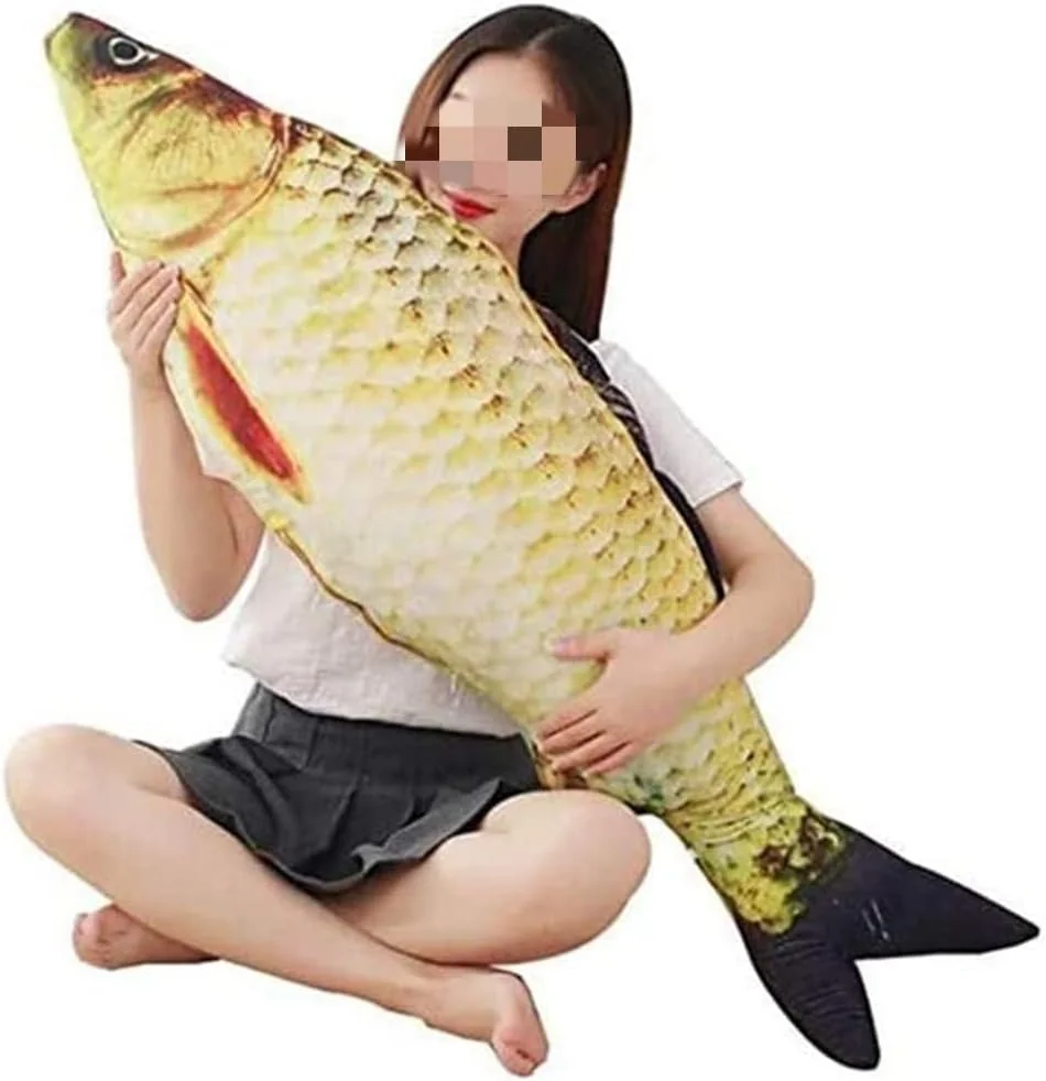 Gigantyczna poduszka pluszowa ryba karp 78 cm miękka zabawka dekoracyjna