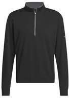 Bluzy męskie - adidas Męska bluza z kapturem UPF z zamkiem 1/4, Czarny, M - miniaturka - grafika 1
