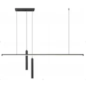 Lampy sufitowe - Lampa wisząca Linet CGLINET1 COPEL LED 18W 3000K loftowa tubki czarna - miniaturka - grafika 1