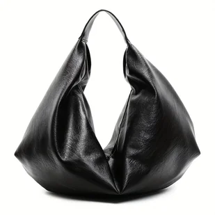 TEMU Stylowa Damska Torba na Ramię z Miękkiego PU - Lekka Torebka typu Hobo z Zamkiem, Gładkie Wykończenie, Idealna do Podróży, Dojazdów i Zakupów ( - Torebki damskie - miniaturka - grafika 1