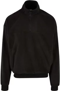 Urban Classics Męska bluza Basic Polar Fleece Troyer Black 3XL, czarny, 3XL - Bluzy męskie - miniaturka - grafika 1