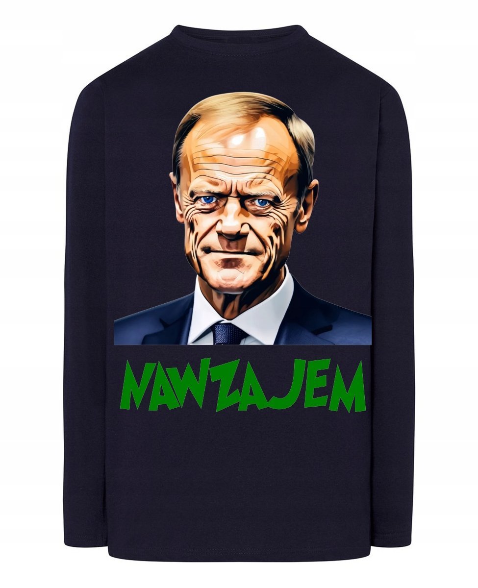 Longsleeve męski Świąteczny Nadruk Nawzajem Tusk Śmieszne r.M