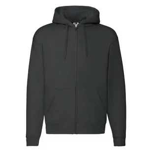 Bluza męska rozpinana z kapturem Premium Fruit of the Loom - Czarny S - Bluzy męskie - miniaturka - grafika 1