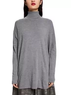 Swetry damskie - ESPRIT Sweter damski, 039/Medium Grey 5, XL - miniaturka - grafika 1