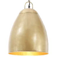 Lampy sufitowe - VidaXL Industrialna lampa wisząca, 25 W, mosiężna, okrągła, 32 cm, E27 320560 - miniaturka - grafika 1