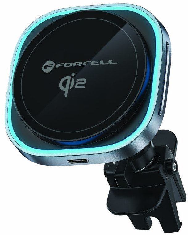 FORCELL F-GRIP Air Mag F-07 Qi2 uchwyt z ładowaniem indukcjnym do kratki kompatybilny z MagSafe srebrny