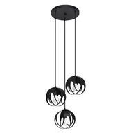 Lampy sufitowe - Czarna stalowa lampa wisząca nad stół - 7X A191 Oris - miniaturka - grafika 1
