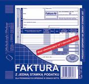 Druki akcydensowe - Michalczyk&Prokop FAKTURA VAT 2/3 A5 Z JEDNĄ STAWKĄ PODATKU 131-4E - miniaturka - grafika 1