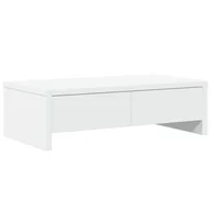 Akcesoria do monitorów - vidaXL Podstawa pod monitor z szufladami Biała 50x27x15 cm Materiał drewnopochodny - miniaturka - grafika 1