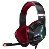 Słuchawki - VERTUX Blitz Czarno-czerwone - miniaturka - grafika 1