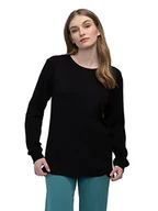 Koszulki i topy damskie - greenjama Damska koszulka z długim rękawem z Derby-Rib, czarny, 36 - miniaturka - grafika 1