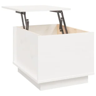 Lumarko Stolik kawowy, biały, 40x50x35 cm, lite drewno sosnowe - Ławy i stoliki kawowe - miniaturka - grafika 9