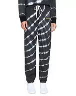 Spodnie damskie - Hurley Spodnie damskie Tie Dye Fleece Jogger luźne, Wielokolorowy (Caviar Bleach Linear Tie Dye), XS - miniaturka - grafika 1