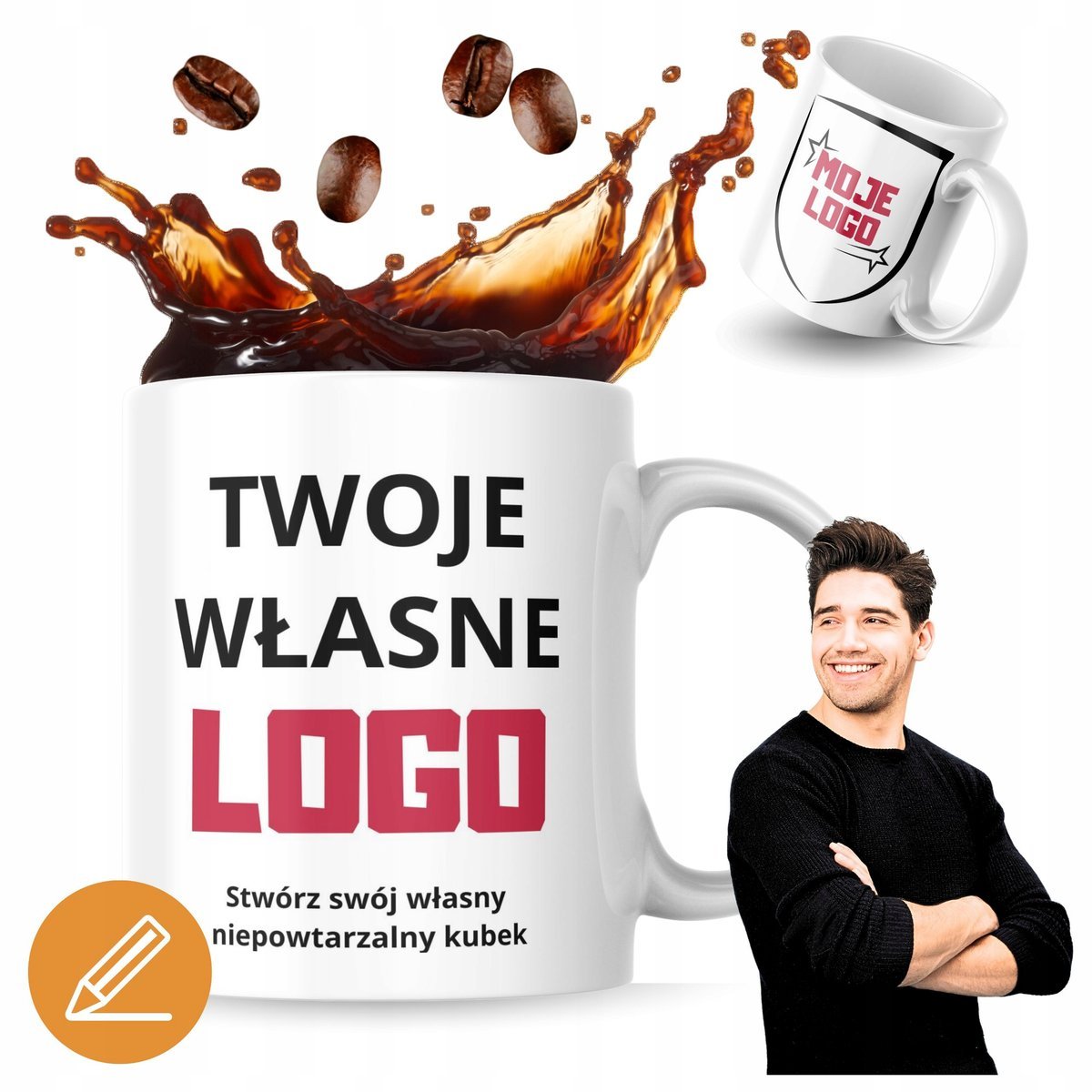 Kubek z Twoim Logo 330 ml Personalizowany Kubki z Własnym Logo