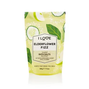 I Love Scented Bath Salts kojąco-relaksująca sól do kąpieli Elderflower Fizz 500g - Kosmetyki do kąpieli - miniaturka - grafika 1