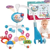 Pozytywki dla dzieci - KARUZELKA DO ŁÓŻECZKA DLA NIEMOWLĄT PROJEKTOR + POZYTYWKA Regulacja głośności - miniaturka - grafika 1