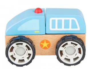Klocki drewniane samochód Policja - Samochody i pojazdy dla dzieci - miniaturka - grafika 1