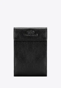 Etui na karty skórzane rozkładane czarne - Etui na dokumenty i karty - miniaturka - grafika 1