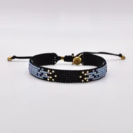 Bransoletki - Tkana bransoletka - cieniowana niebieska - miniaturka - grafika 1