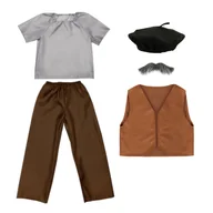 Stroje karnawałowe - ZESTAW DZIADEK BRĄZOWO-SZARY 134-140 5el - miniaturka - grafika 1