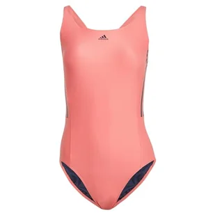 adidas Damski strój kąpielowy Mid 3 Stripes 81 cm, Czarny, 128 - Stroje kąpielowe - miniaturka - grafika 1