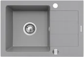 Zlewozmywaki - Pyramis Zlew. NEXT 68x44 1B 1D szary beton - miniaturka - grafika 1