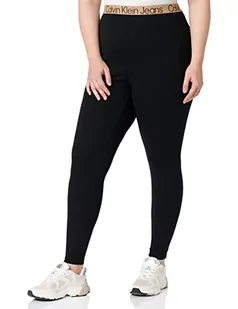 Calvin Klein Damskie plus logo elastyczne legginsy Milano, Ck Black, 4XL, Ck czarny, 4XL - Legginsy - miniaturka - grafika 1