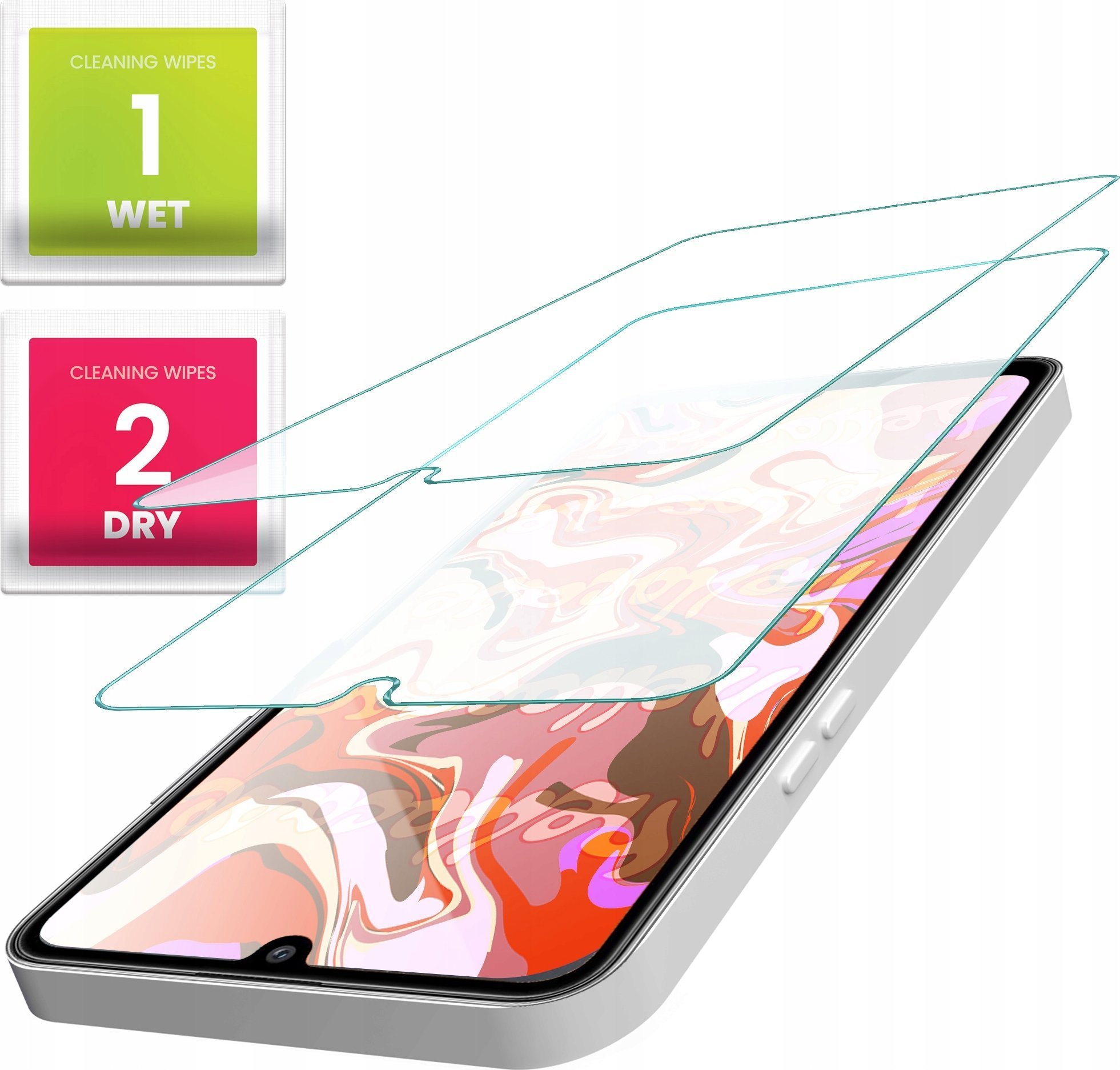 Hello Case 2-PAK Szkło Hartowane do Oppo A91 szybka 9H, płaskie 2.5D, ochronne