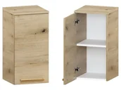 Szafki łazienkowe - Słupek Łazienkowy ATHD 35 cm DW Lewy - Dąb Evoke Coast Mat - Uchwyty Złote Polerowane - miniaturka - grafika 1