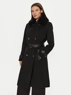 Płaszcze damskie - Guess Płaszcz przejściowy Amelia W4BL46 WGKI2 Czarny Regular Fit - miniaturka - grafika 1