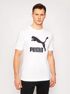 Koszulki męskie - Puma T-Shirt Classics Logo 530088 Biały Regular Fit - grafika 1