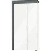 Szafy - Szafa WHS-2 Thea White Restol Biały, Antracyt - miniaturka - grafika 1