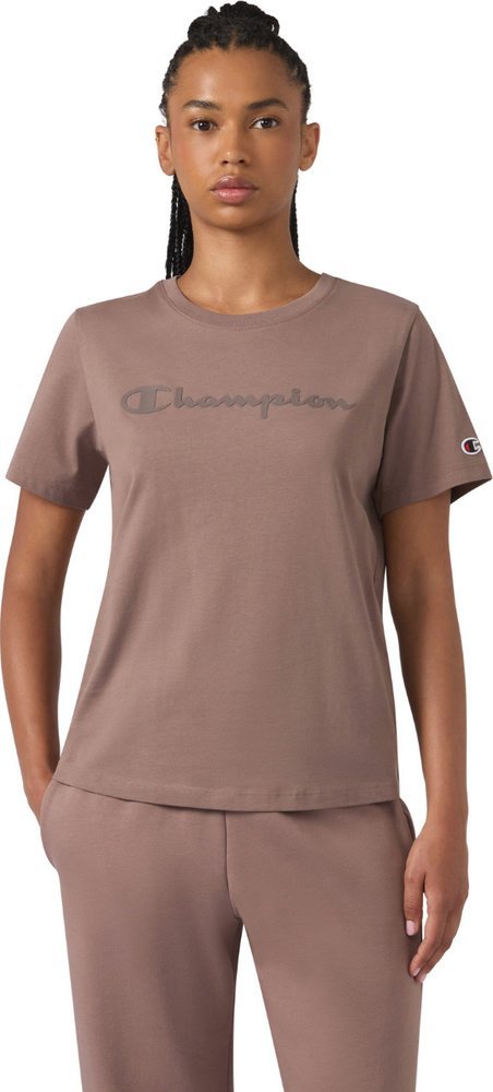 Champion Koszulka damska Champion Short Sleeve ciemny beż 119125 MS513 L