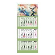 Kalendarze - Kalendarz 2026 trójdzielny Lux gł. wypukła Koliber - kalendarz - miniaturka - grafika 1