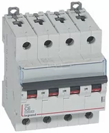 Bezpieczniki elektryczne - Legrand WYŁĄCZNIK NADPRĄDOWY S 314 4P C 6A 10000A SERII DX3 409333 - miniaturka - grafika 1