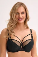 Biustonosze - Biustonosz półusztywniany Gaia 1336 Daisy czarny - miniaturka - grafika 1