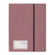 Teczki i skoroszyty - Album ofertowy Strigo A4 30 koszulek z gumką ciemnoróżowy - miniaturka - grafika 1